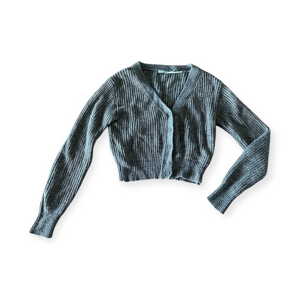 Kimchi Blue Textured Gray Cardigan